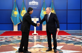 Ambassador Presents Letter of Credence to President Mr. Nursultan Nazarbayev